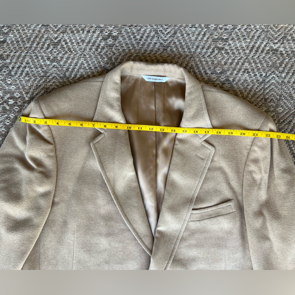 Vintage Mens 100%‎ Camelhair Sports Coat Blazer Leather Buttons Hanny's Arizona - Picture 5 of 9